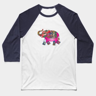 colorful Elephant Baseball T-Shirt